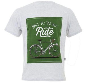 CAMISETA CASUAL MÁRCIO MAY BIKE SPEED TO WORK GRAY/ GREEN