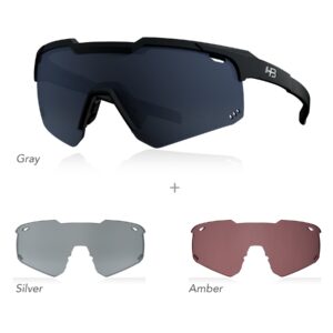 OCULOS HB SHIELD EVO ROAD - KIT MATTE GRAY/ SILVER/ AMBER