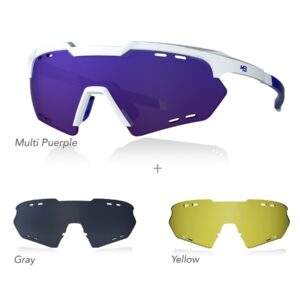 OCULOS HB SHIELD EVO ROAD - KIT MULTI PURPLE/ GRAY/ YELLOW UNICO