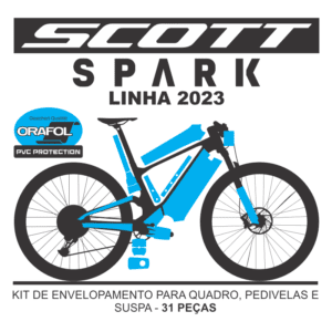 KIT ADESIVO DE PROTEÇÃO DE QUADRO PARA SCOTT SPARK 2022/23 PVC